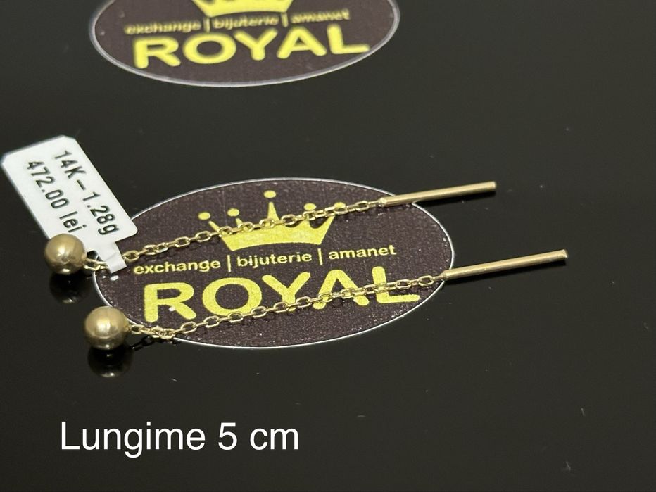 Bijuteria Royal: Cercei aur 14k/1.28 gr