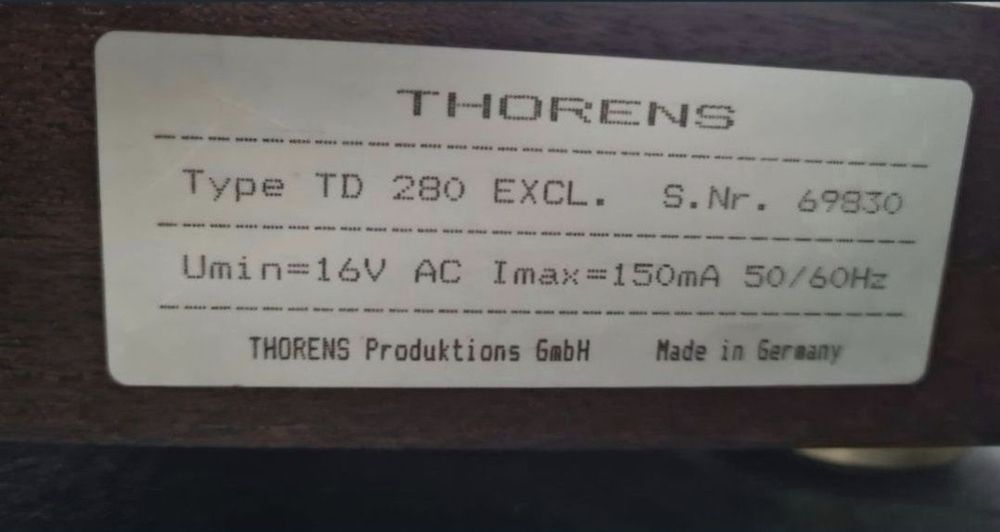 Pickup Thorens TD 280