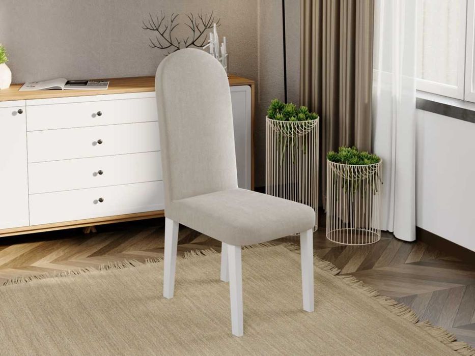 Canapea Corsica Crem/Maro+Masa Grand Stejar Auriu+4 Scaune Grand Crem