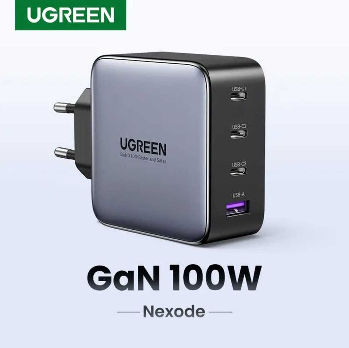 UGREEN Nexode S 100W GaN 3C+U Upgrade.V For Laptop/Macbook/Ultrabook