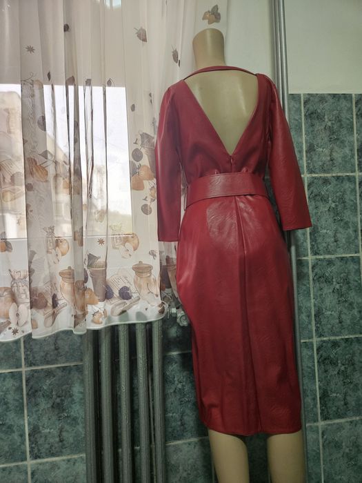 Rochie Nou-Nouța din imitatie de piele POEMA-38