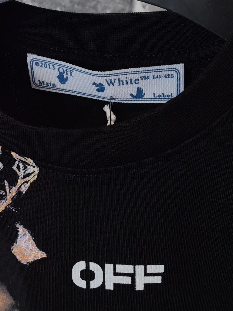 Off White тениска ЧЕРНА