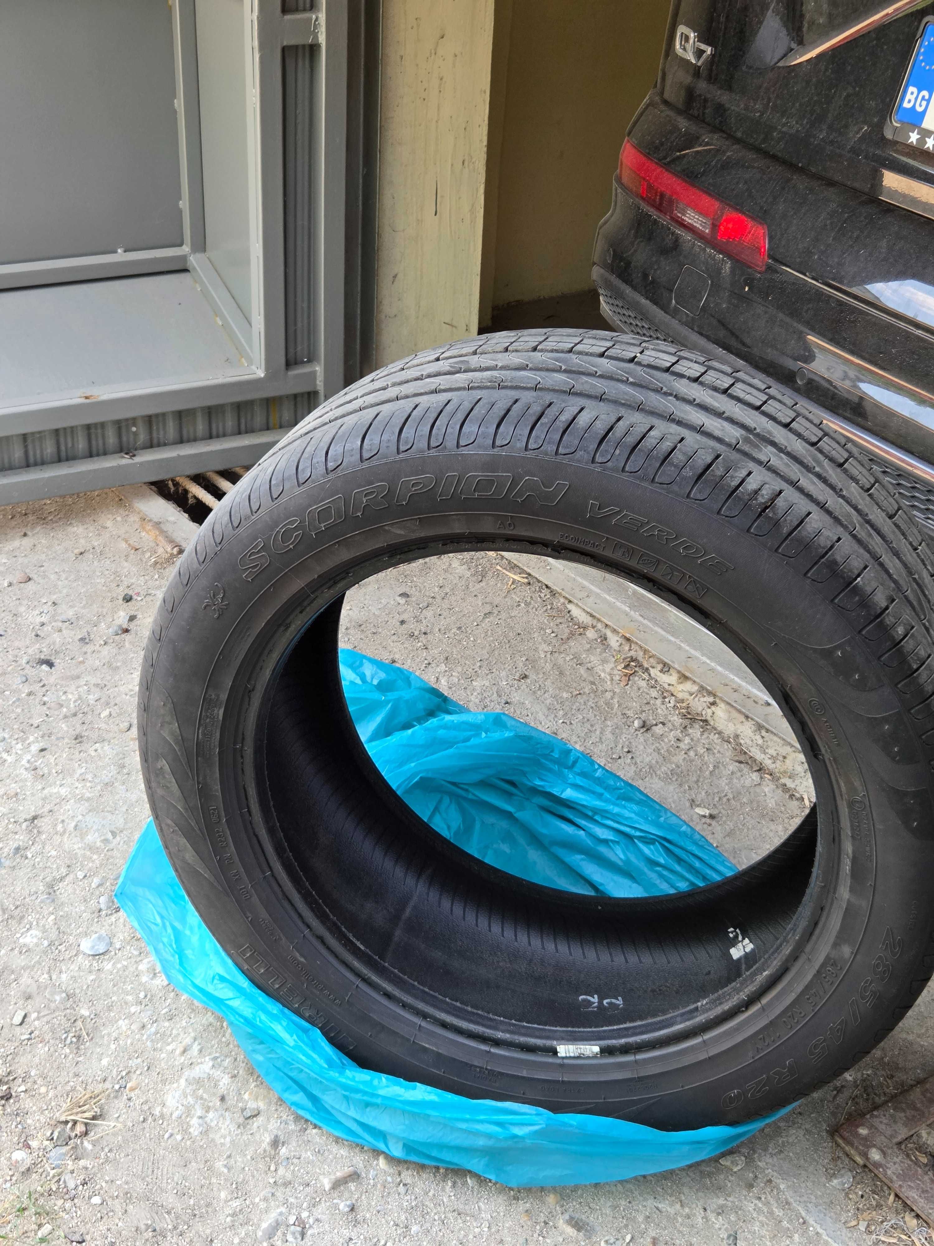 Продавам 2 гуми Pirelli Scorpion Verde 285/45 R20 112Y XL AO