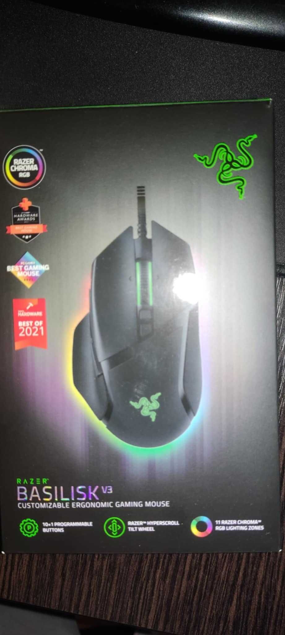 Гейминг мишка Razer - Basilisk V3, оптична, черна