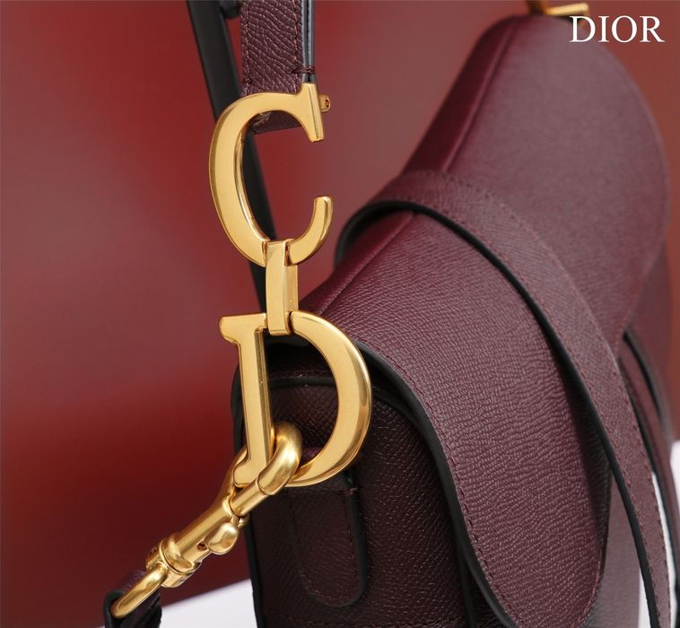 Geanta Chriastian Dior Saddle burgungy, tip Premium