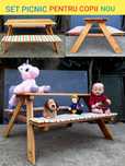 SET PICNIC din lemn pentru copii nou - 250 Lei