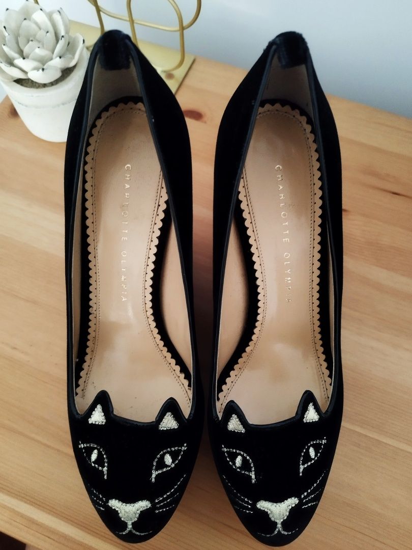 Pantofi Charlotte Olympia Kitty noi