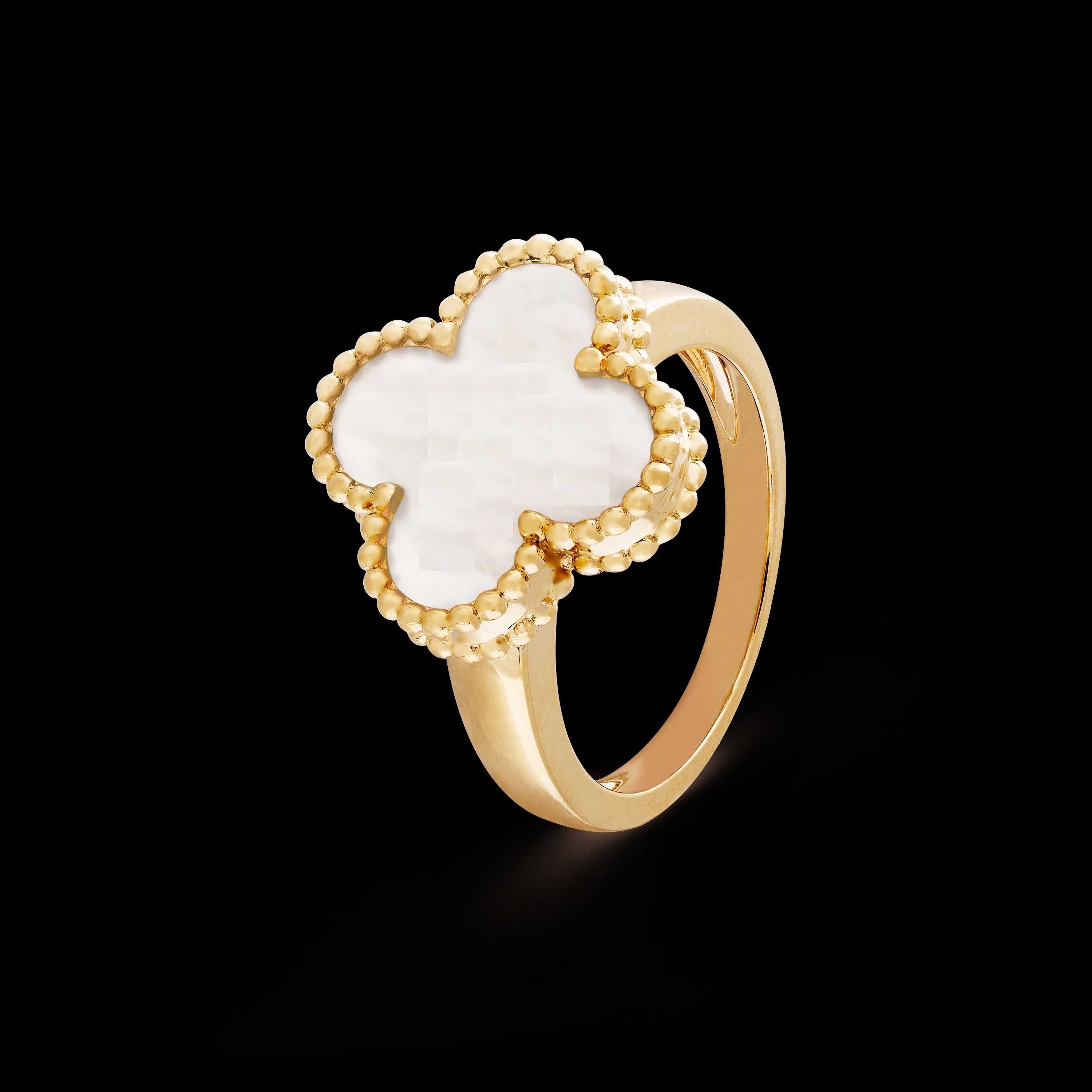 Van Cleef & Arpels VCA Mother Gold Alhambra Clover Дамски Пръстен