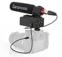 Microfon shotgun cu mixer Saramonic MixMic, foto DSLR, Mirrorless