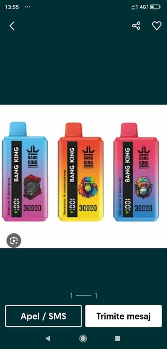 2 x Bang King 30k Puffs Reîncărcabil