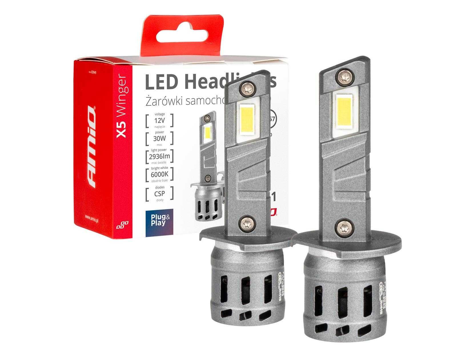 LED Крушки X5 серия Winger H1 6000K 30W Canbus