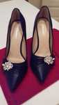 Pantofi cu cristale Swarowski, 39-40,negri