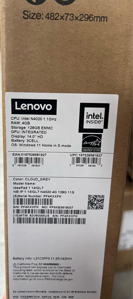 Ноутбук Lenovo IP1 14 IGL7