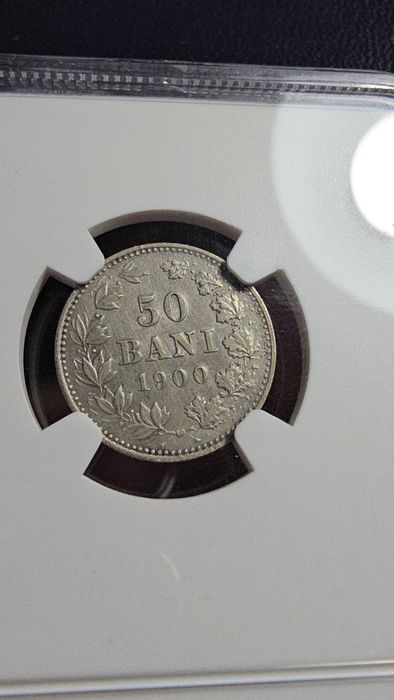 Moneda 50 bani 1900 FARA crengute