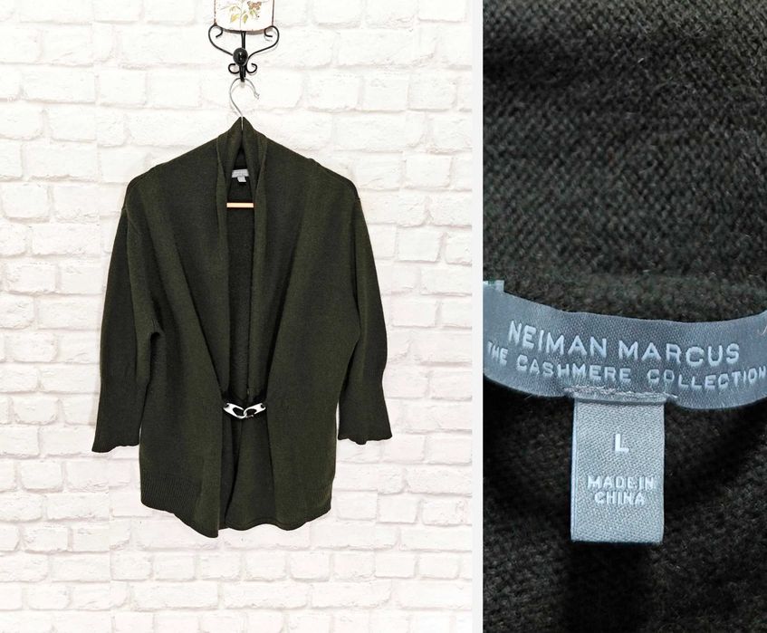 Neiman Marcus 100% Кашмирена дамска жилетка размер L