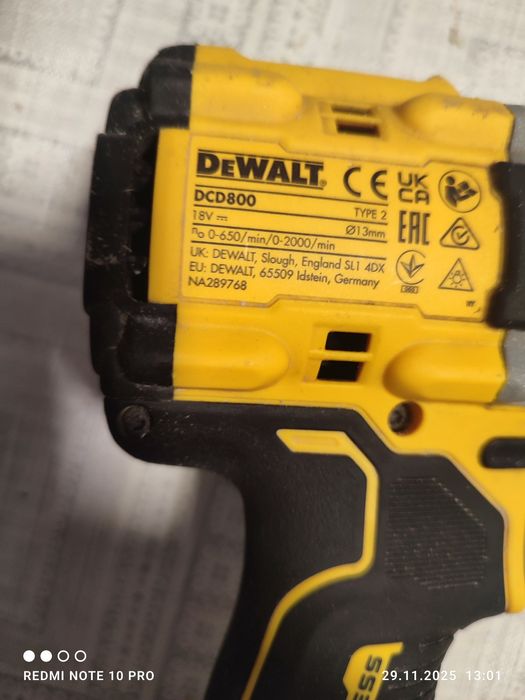 Autofiletanta dewalt dcd800,an 2025,ac 5 ah,90 nm