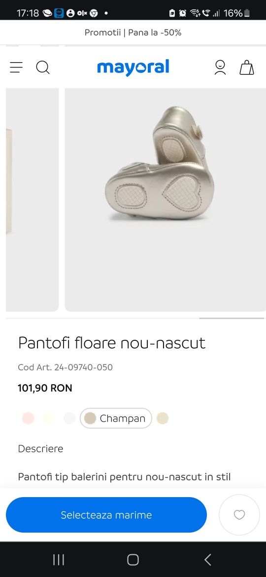 Pantofi bebe nr 16