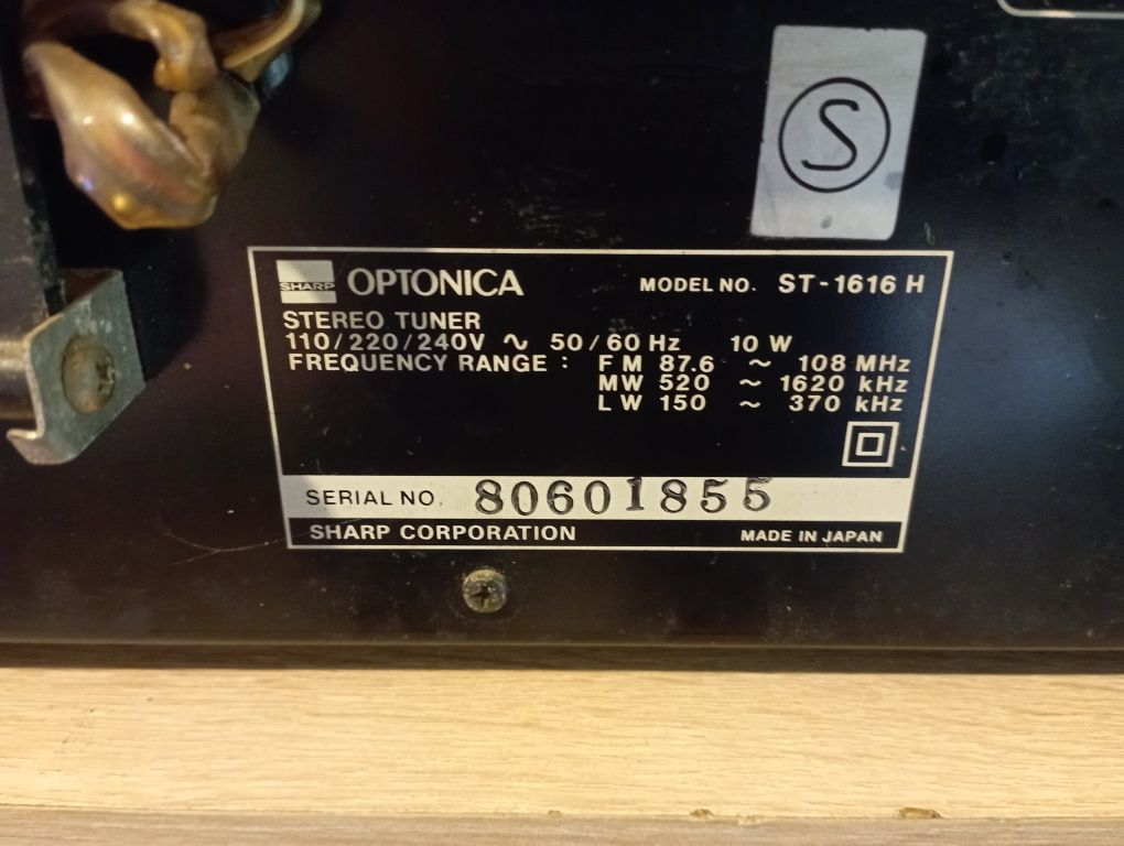 Optonica (sharp)Stereo Tuner ST 1616