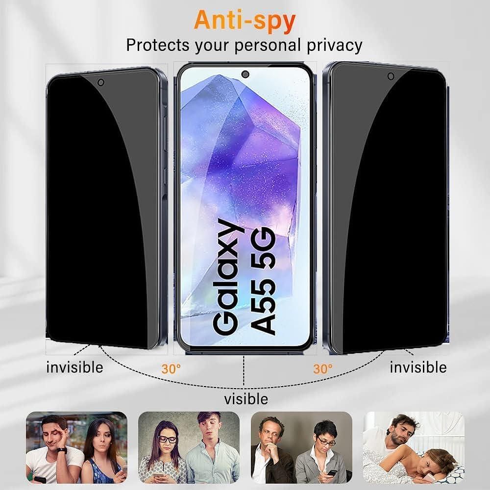 Samsung Galaxy A55 - Матов Privacy Хидрогел Протектор за Дисплей