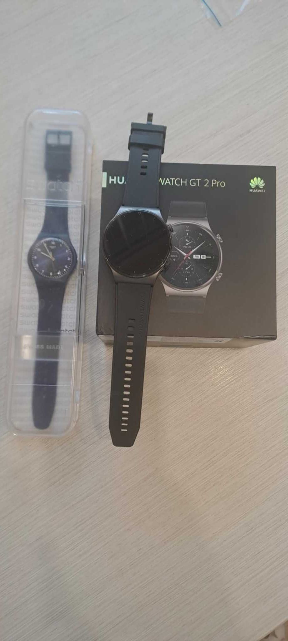 ПРОМО: Смарт часовнк HUAWEI WATCH GT 2 Pro - бонус часовник Swatch