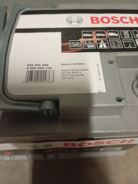 Baterie auto Bosch 95 amperi Agm cu start stop import Germania