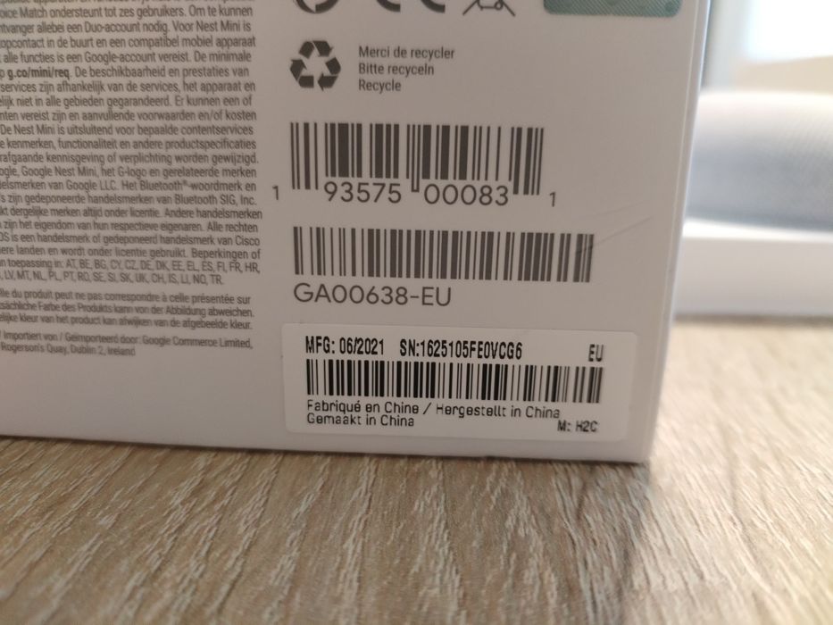 Boxa inteligenta Google Nest Mini Smart Home, Generatia 2, Alb