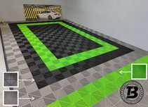 Pardoseala Modulara pentru Garaj Service Detailing