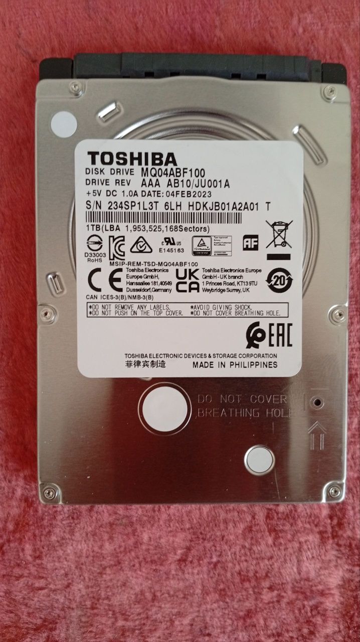 HDD venchestir sotiladi 1-terabay