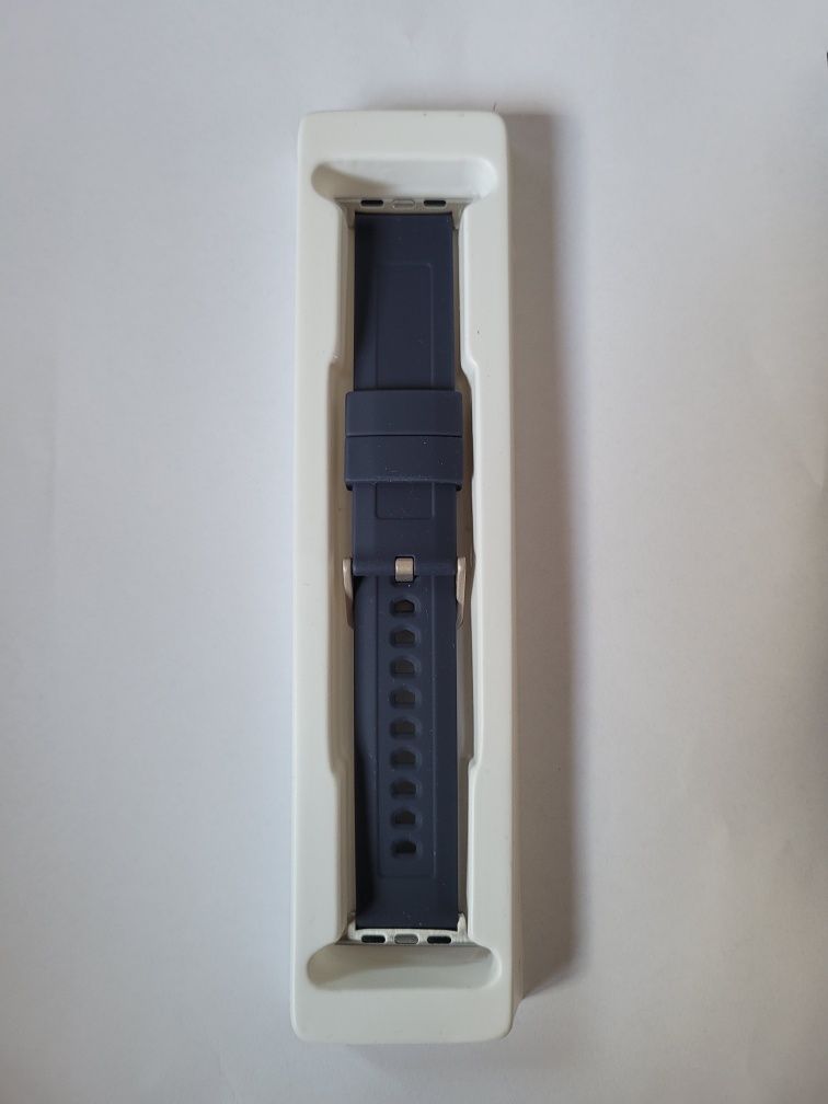 Curea pentru Apple Watch AHASTYLE, silicon,albastru inchis, 15-23,5 cm