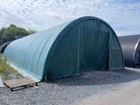 Hale tip tunel 20m x 9m – structură aluminiu + prelată PVC rezistenta