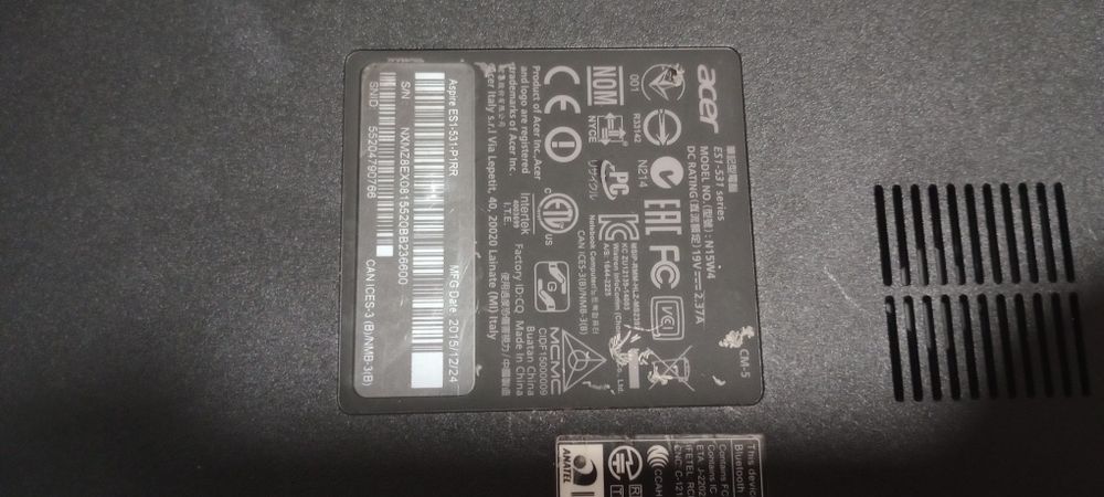Laptop Acer aspire model N15W4 an 2015