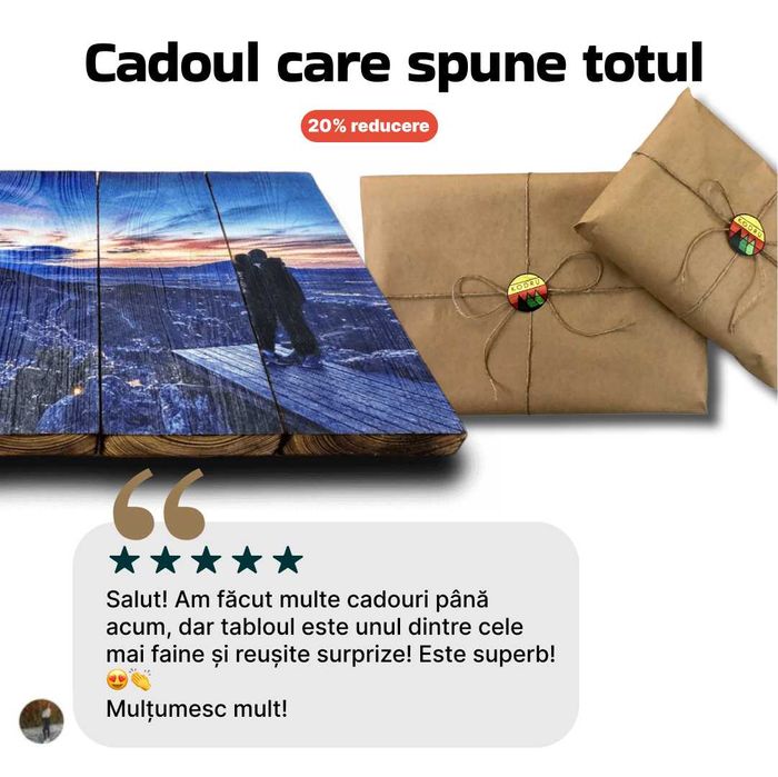 Cadou Personalizat Pe Lemn Natural