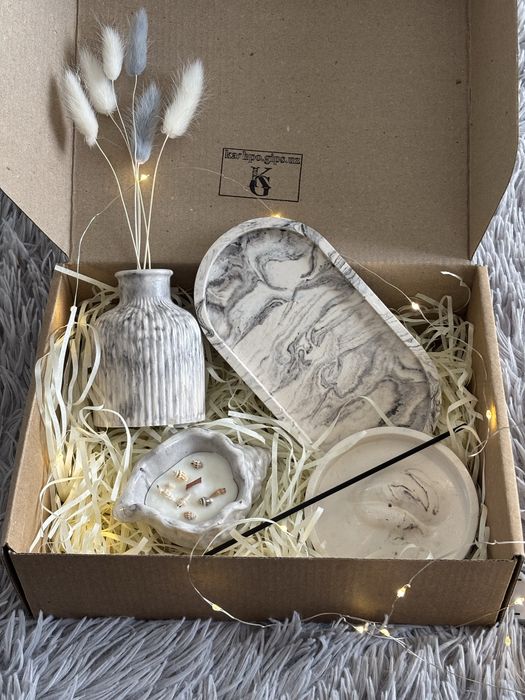 Гипсовые вазы и статуэтки для интерьера |Подарочный Набор