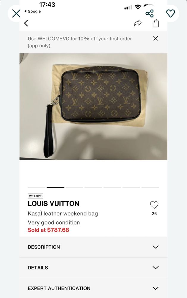 Унисекс чанта клъч Louis Vuitton