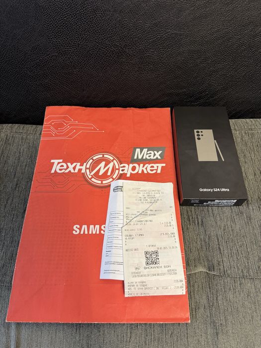 КАТО НОВ 256GB Samsung S24 Ultra Техномаркет Гаранция 2026 Gray / Сив