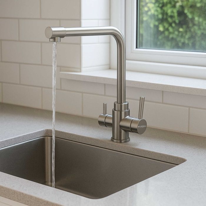 Смеситель 2 в 1  KUSIY (серый, матовый)