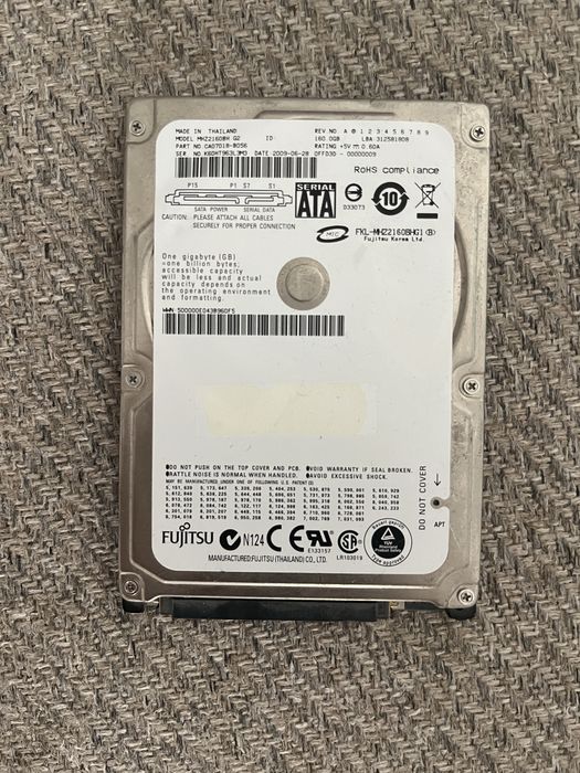 Жесткий диск fujitsu 160 gb