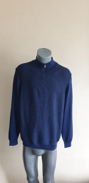 Hugo Boss Elfonso Wool Half Zip XL ОРИГИНАЛ! Мъжкa Жилетка  с 3/4 Цип!