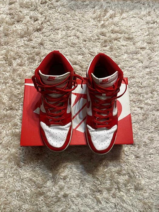 Nike Dunk rosu cu alb - marimea 46