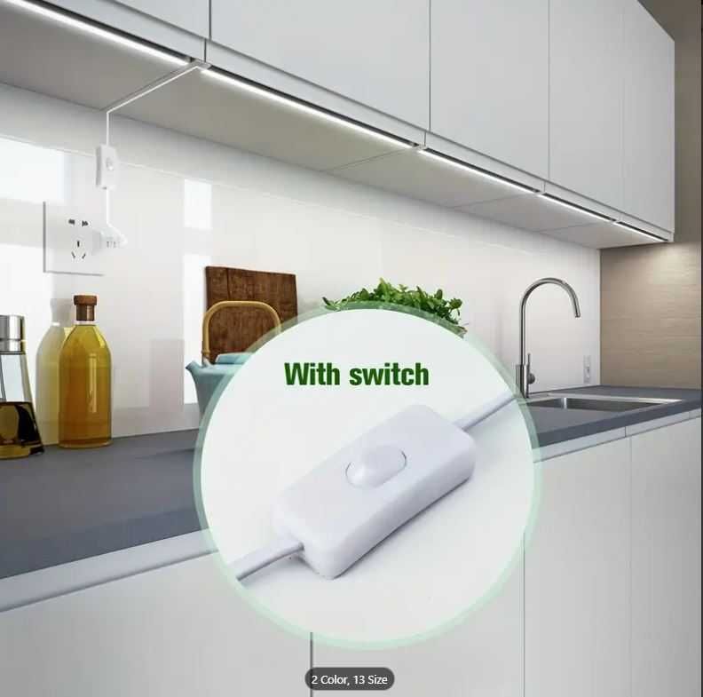 Водоустойчива IP65 LED лента с кабел и ключ директно към 220V - 10 м.