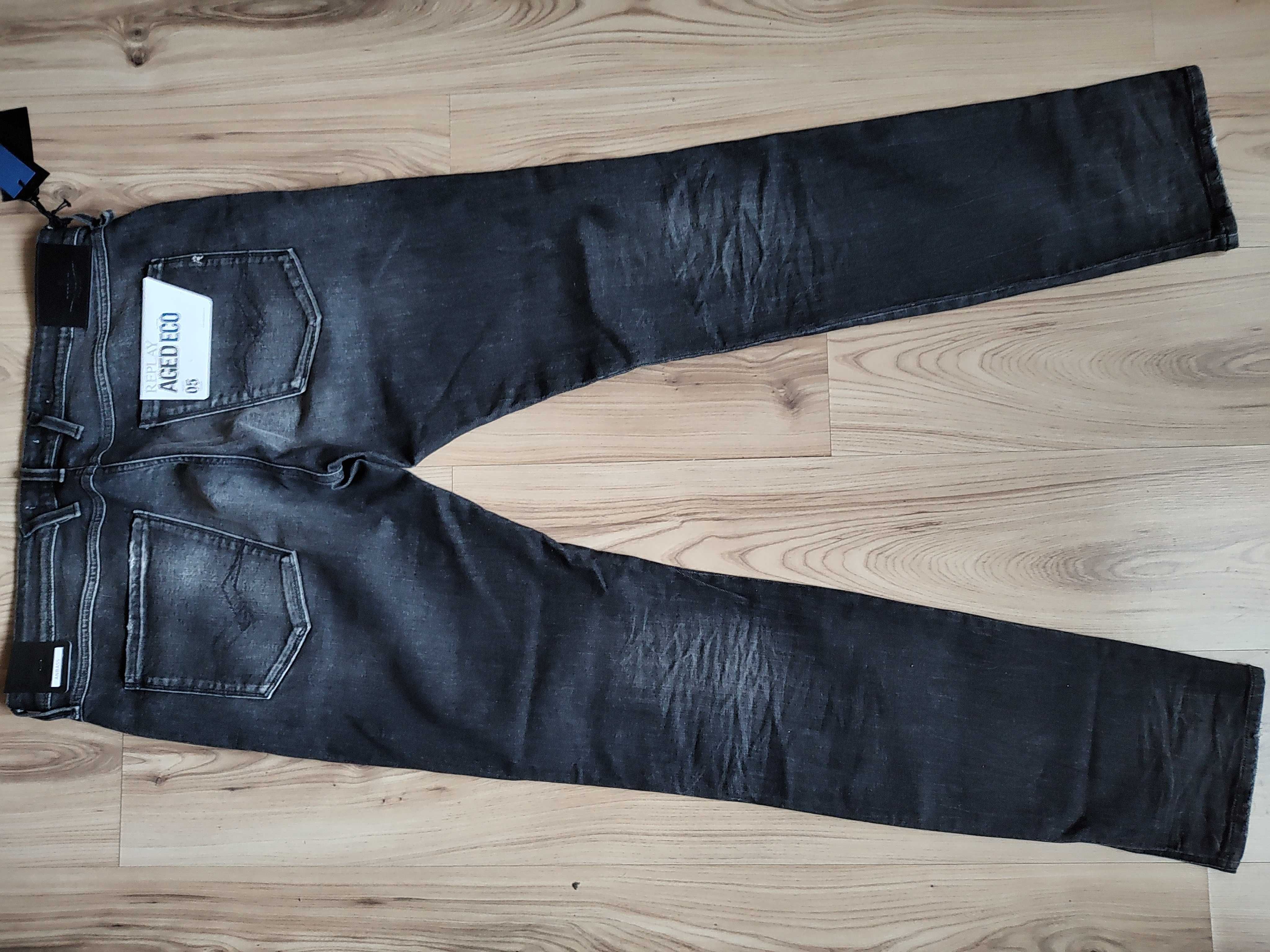 дънки REPLAY Anbass Slim-Fit Aged Jeans Power Stretch - W38/36L