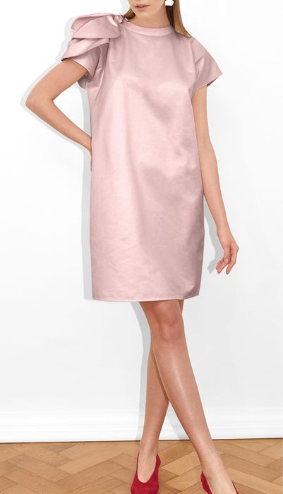 Rochie eleganta Framboise scurta roz - marime XS
