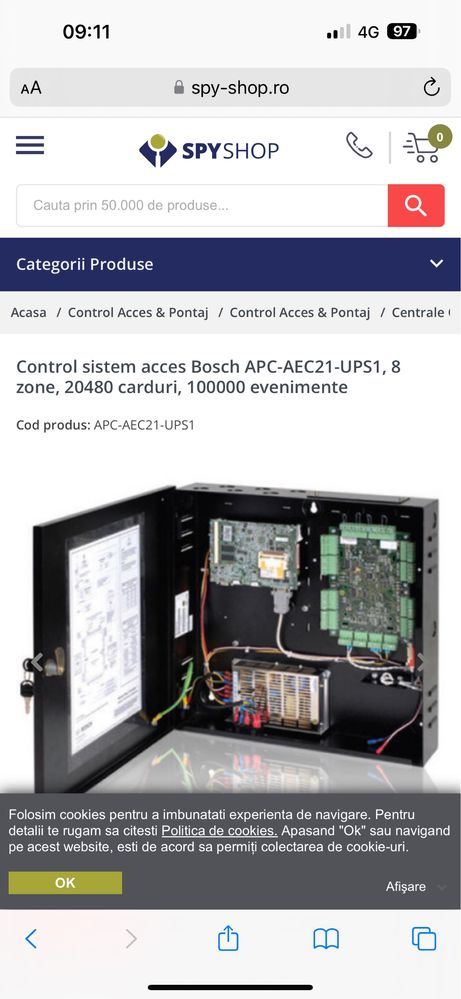 Control sistem aces bosch APC-AMC2-WCF Control Panel 20480 carduri