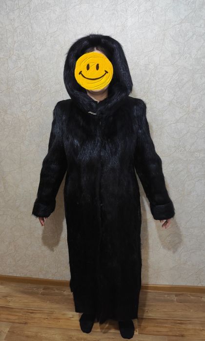 Шуба длинная из нутрии