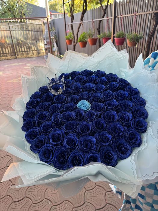 Buchet de trandafiri din sapun cu sclipici