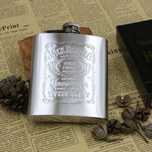 Plosca de buzunar Recipient metalic pentru bauturi Jack Daniel's inox
