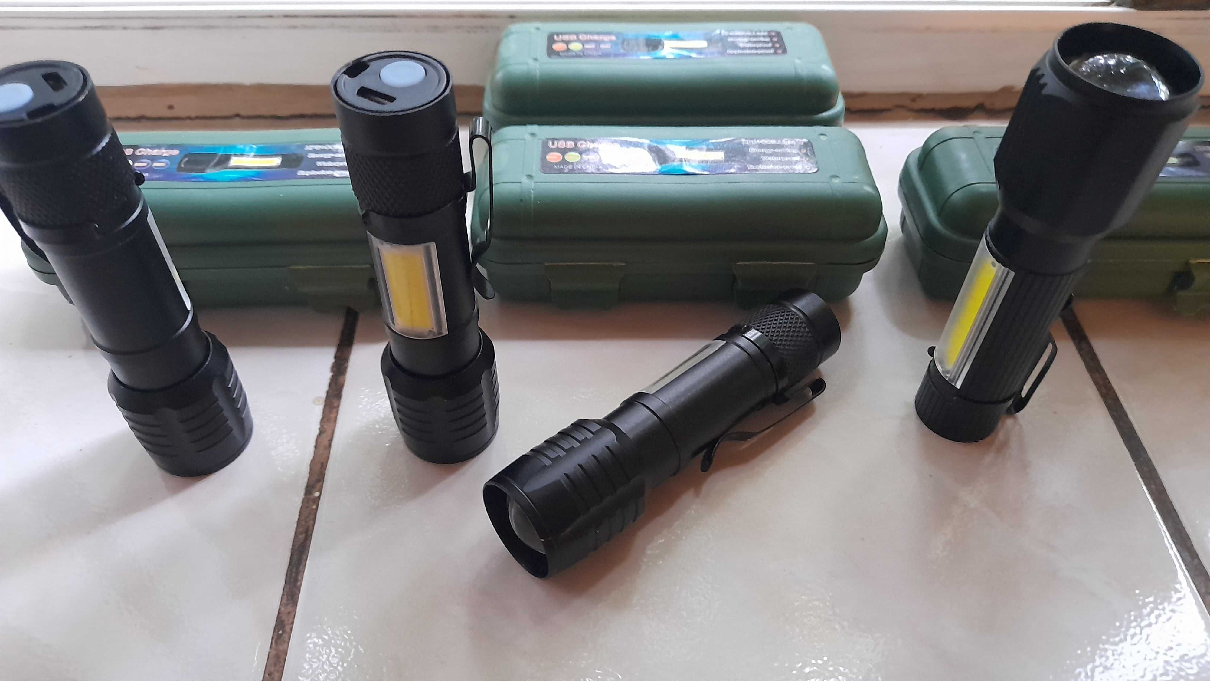 Lanterne Police led metalice zoom telescopic 100m acumulator litiu