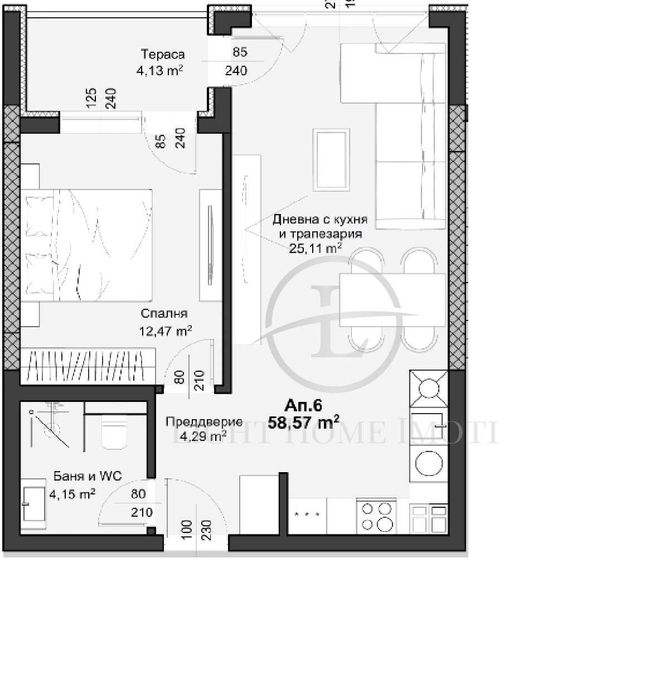 Продава се Двустаен апартамент в Пловдив, Христо Смирненски - 67 кв.м за 1261 €/кв.м - Снимка #2