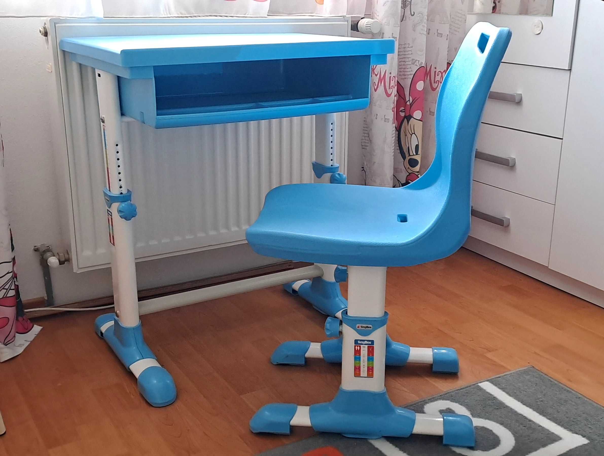 Set pupitru birou banca individuala si scaun scoala copii