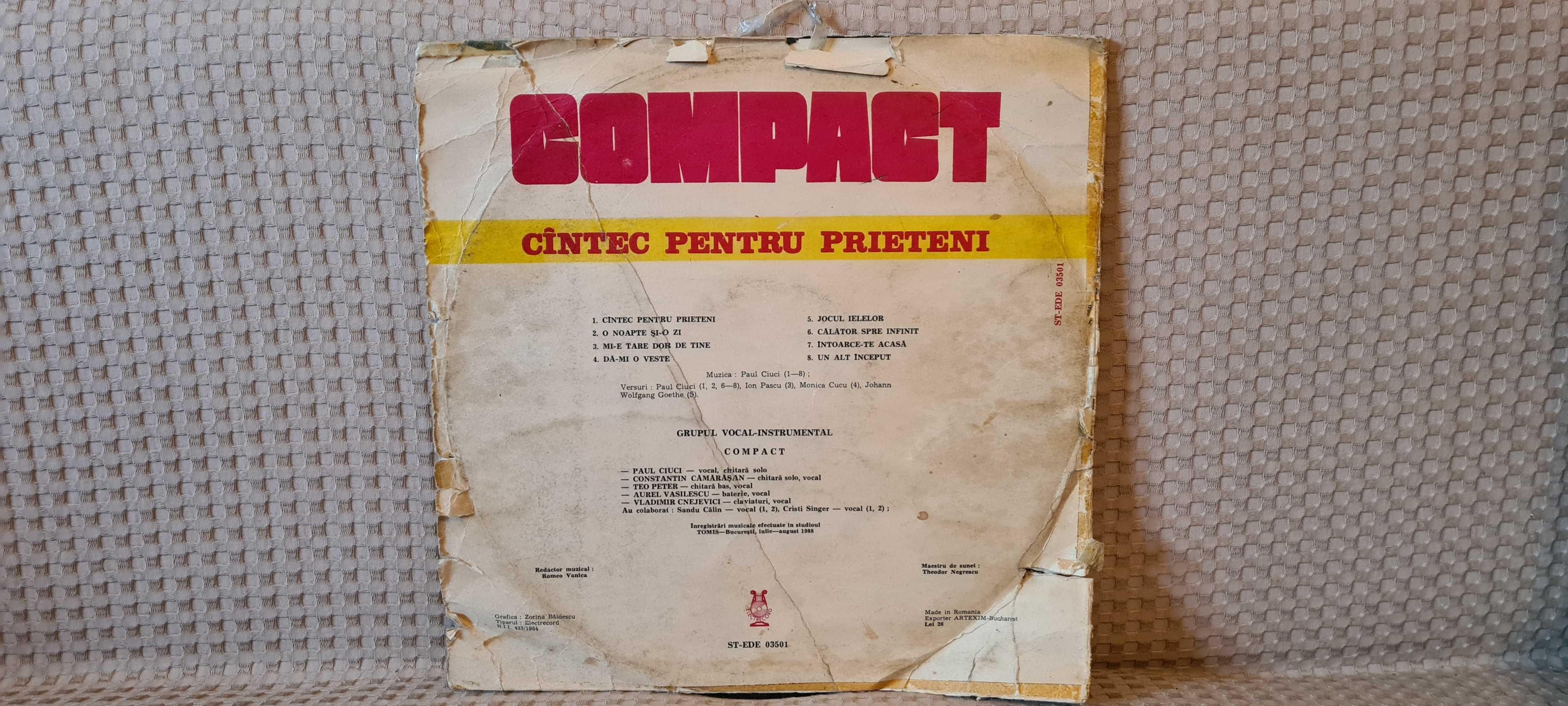 Vinil Compact - Cantec pentru prieteni